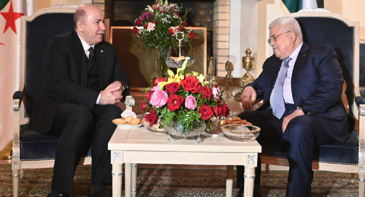 الوزير الأول يُستقبل بإقامة الدولة بزرالدة من طرف رئيس دولة فلسطين