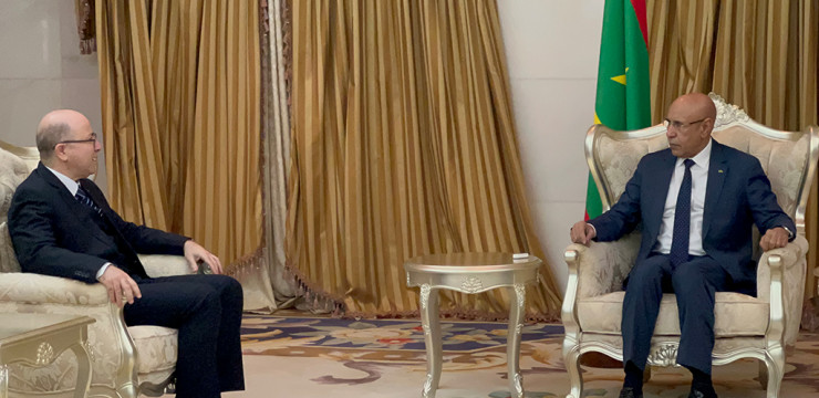 الوزير الأول يُستقبل من طرف الرئيس الموريتاني بالقصر الرئاسي بنواكشوط